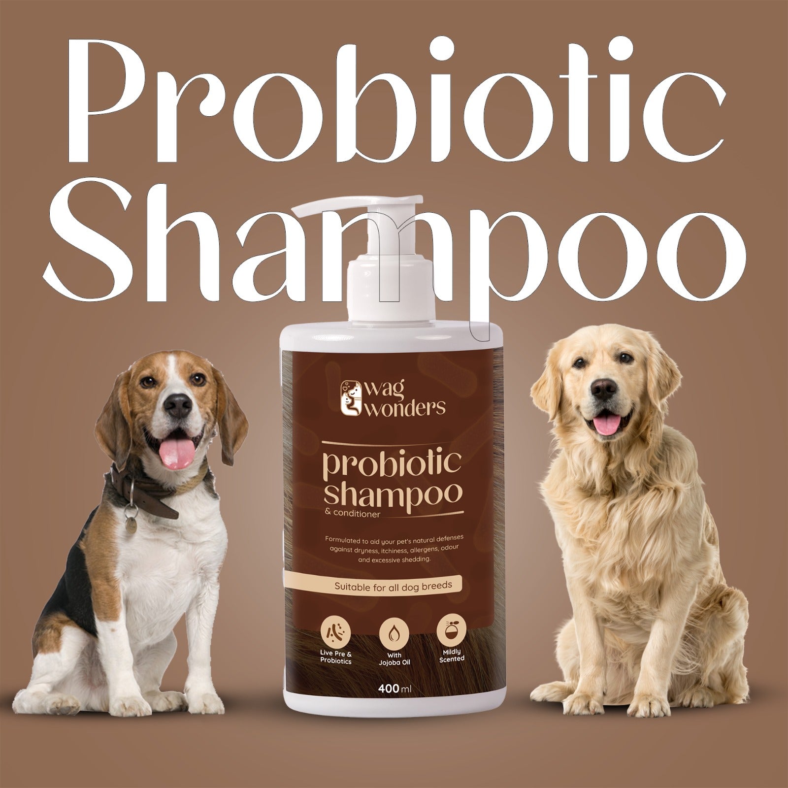 Probiotic Dog Shampoo 400ml – Vet Approved, Natural Formula